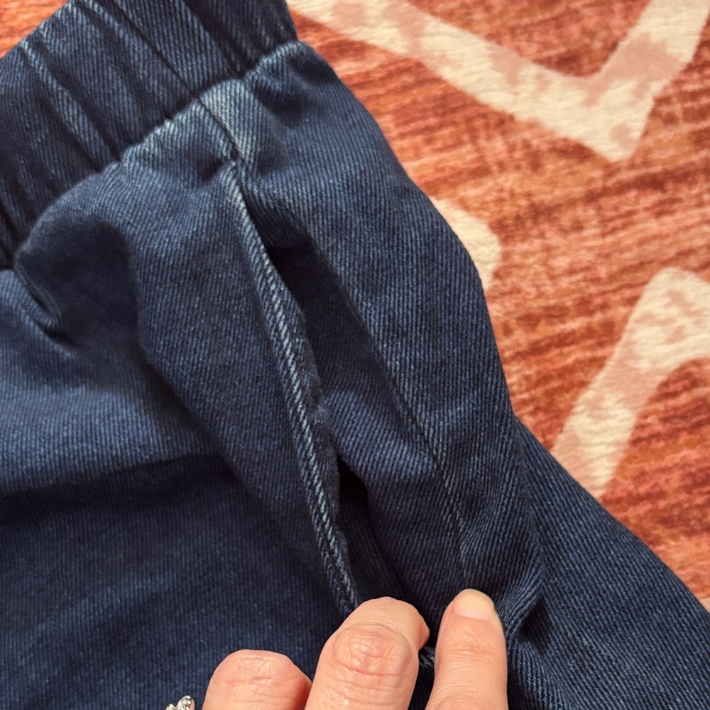 American Eagle wide leg draw string nwt! Navy Relaxed-Fit Pant - Picture 5 of 8